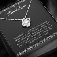 Load image into Gallery viewer, To My Maid Of Honor Gifts, Best Memory, Love Knot Necklace For Women, Wedding Day Thank You Ideas From Bride
