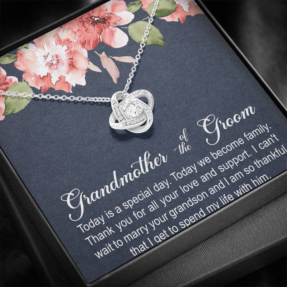 Grandmother of the Groom Gifts, Today Is A Special Day, Love Knot Necklace For Women, Wedding Day Thank You Ideas From Bride