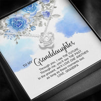 Load image into Gallery viewer, To My Granddaughter Gifts, Through you, I see the Future, Love Knot Necklace For Women, Present From Grandpa
