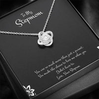 Load image into Gallery viewer, To My Stepmom Gifts, You Are More Than Just A Parent, Love Knot Necklace For Women, Birthday Mothers Day Present From Stepson
