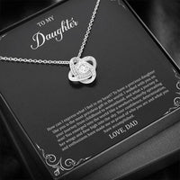 Load image into Gallery viewer, To My Daughter  Gifts, Most Priceless Gift, Love Knot Necklace For Women, Birthday Present Idea From Dad
