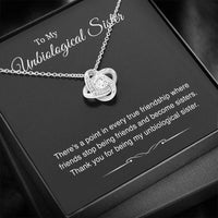 Load image into Gallery viewer, To My Unbiological Sister Gifts, Sister-In-Law Love Knot Necklace, Sister-in-law Gifts Wedding
