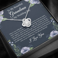 Load image into Gallery viewer, Grandmother of the Bride Gifts, When I Was A Little Girl, Love Knot Necklace For Women, Wedding Day Thank You Ideas From Bride
