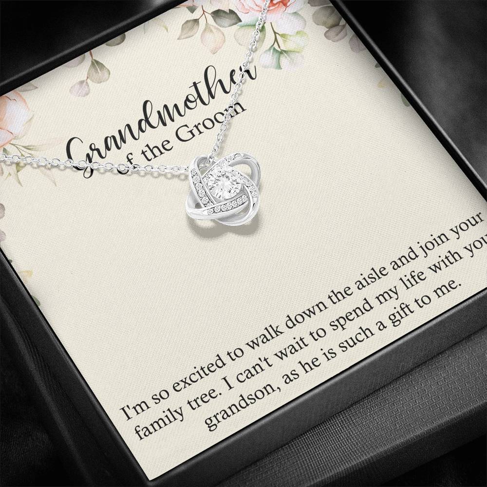 Grandmother of the Groom Gifts, Spend Life With Your Grandson, Love Knot Necklace For Women, Wedding Day Thank You Ideas From Bride