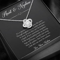 Load image into Gallery viewer, To My Aunt Gifts, Special Bond, Love Knot Necklace For Women, Birthday Present Idea From Nephew
