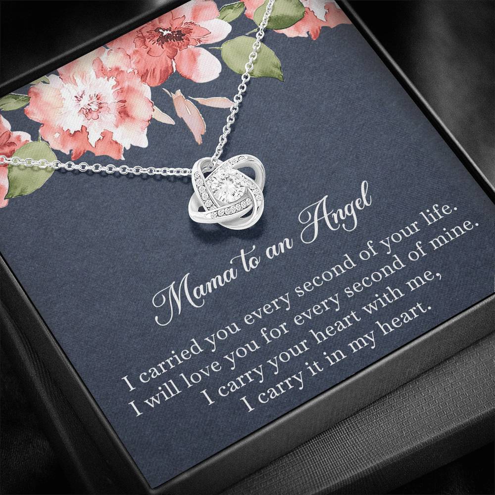 Loss of Baby Gifts, Mama to an Angel, Sympathy Love Knot Necklace For Loss of Baby, Memorial Sorry For Your Loss Present