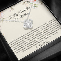 Load image into Gallery viewer, Birthday Gifts For Women, May Your Wishes Come True, Love Knot Necklace, Happy Birthday Message Card Jewelry For Friend
