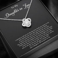 Load image into Gallery viewer, To My Daughter-in-law Gifts, Thank You For The Happiness, Love Knot Necklace For Women, Birthday Present Idea From Mother-in-law
