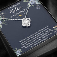 Load image into Gallery viewer, To My Mom of the Bride Gifts, I Wanted To Say Thank You, Love Knot Necklace For Women, Wedding Day Thank You Ideas From Bride
