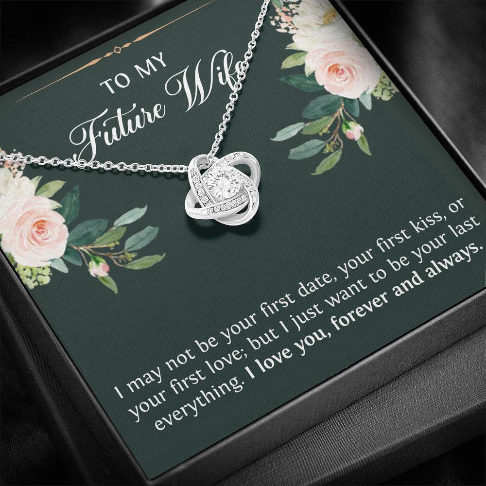 Wedding Bride Gifts from Groom, To My Future Wife, Love Knot Necklace, Engagement Jewelry For Wife