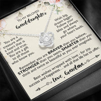 Load image into Gallery viewer, To My Granddaughter Gifts, You Are a Treasure with a Heart, Love Knot Necklace For Women, Present From Grandma
