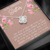 Load image into Gallery viewer, To My Best Friend Gifts, To My Unbiological Sister, Love Knot Necklace For Women, Birthday Present Idea From Bestie
