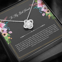 Load image into Gallery viewer, To My Best Friend Gifts, Friends Are Our Chosen Family, Love Knot Necklace For Women, Birthday Present Idea From Bestie

