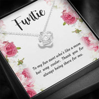 Load image into Gallery viewer, To My Aunt Gifts, Funtie, Love Knot Necklace For Women, Aunt Birthday Present From Niece Nephew

