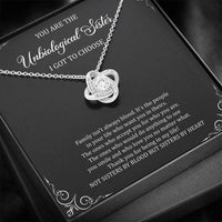 Load image into Gallery viewer, To My Unbiological Sister Gifts, Family Isn&#39;t Always Blood, Love Knot Necklace For Women, Birthday Present Idea From Sister-in-law
