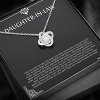 Load image into Gallery viewer, To My Daughter-in-law Gifts, I&#39;m Lucky To Have You, Love Knot Necklace For Women, Birthday Present Idea From Mother-in-law

