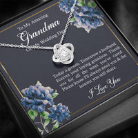 Load image into Gallery viewer, Grandmother of the Groom Gifts, Forever Your Grandson, Love Knot Necklace For Women, Wedding Day Thank You Ideas From Groom
