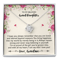 Load image into Gallery viewer, To My Granddaughter Gifts, I Hope You Always Remember That Love Knot Necklace For Women, Present From Grandma
