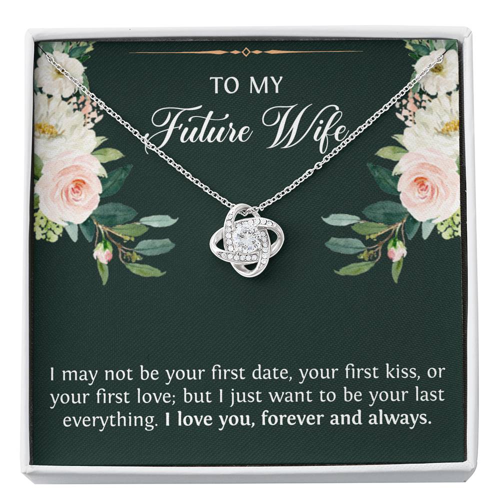 Wedding Bride Gifts from Groom, To My Future Wife, Love Knot Necklace, Engagement Jewelry For Wife