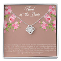 Load image into Gallery viewer, Aunt of the Bride Gifts, Our Love For Each Other Grows, Love Knot Necklace For Women, Wedding Day Thank You Ideas From Bride
