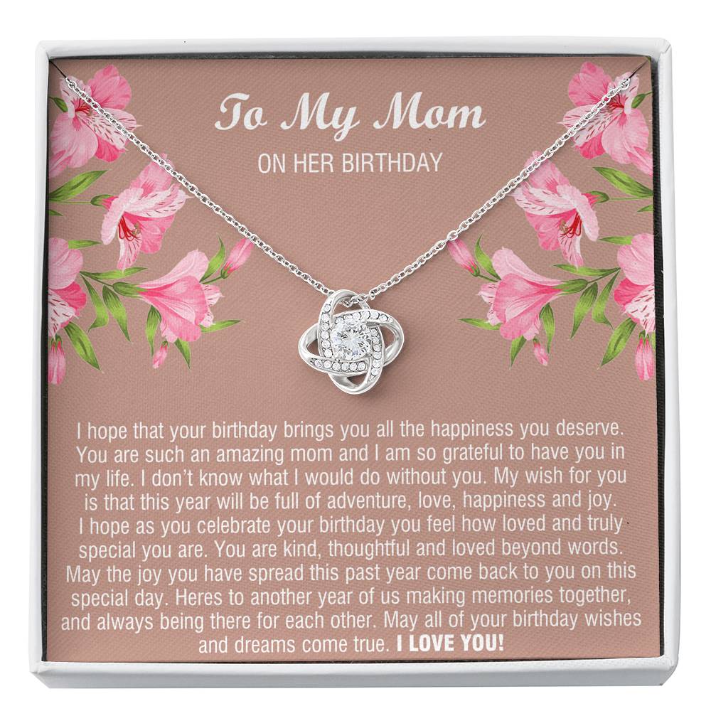To My Mom Gifts, You Are Amazing, Love Knot Necklace For Women, Birthday Present From Son Daughter