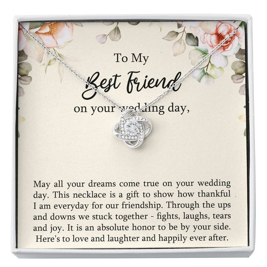 Bride Gifts, May All Your Dreams Come True, Love Knot Necklace For Women, Wedding Day Thank You Ideas From Best Friend