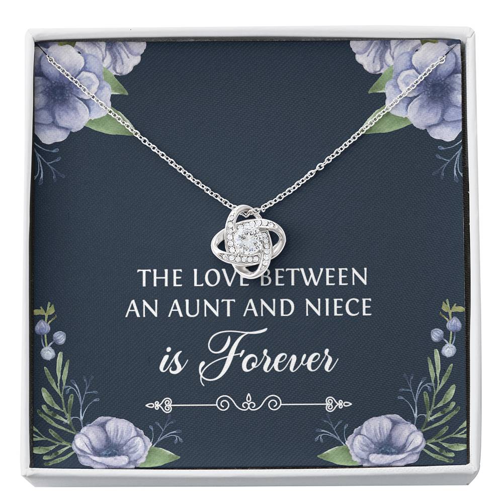 To My Niece  Gifts, The Love Between an Aunt and Niece, Love Knot Necklace For Women, Birthday Present Idea From Aunt