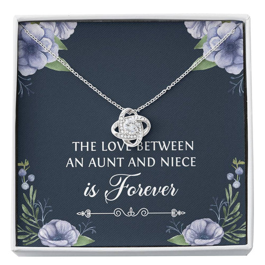 To My Niece  Gifts, The Love Between an Aunt and Niece, Love Knot Necklace For Women, Birthday Present Idea From Aunt