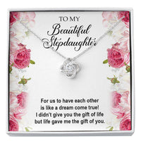Load image into Gallery viewer, To My Stepdaughter Gifts, For Us To Have Each Other, Love Knot Necklace For Women, Birthday Present Idea From Stepmom Stepdad
