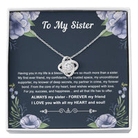 Load image into Gallery viewer, To My Sister Gifts, Having You In My Life Is A Blessing, Love Knot Necklace For Women, Birthday Present Idea From Sister
