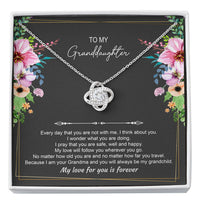 Load image into Gallery viewer, Gifts For Granddaughters, Every Day That You Are Not With Me, Love Knot Necklace For Women, Birthday Jewelry From Grandmother Grandfather

