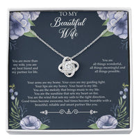 Load image into Gallery viewer, To My Wife, You Are More Than My Wife, Love Knot Necklace For Women, Anniversary Birthday Gifts From Husband
