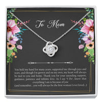 Load image into Gallery viewer, Mom of the Groom Gifts, First Woman I Ever Loved, Love Knot Necklace For Women, Wedding Day Thank You Ideas From Groom
