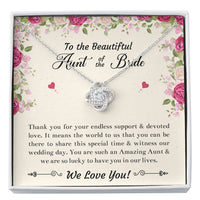 Load image into Gallery viewer, Aunt of the Bride Gifts, Thank You For Your Support, Love Knot Necklace For Women, Wedding Day Thank You Ideas From Bride
