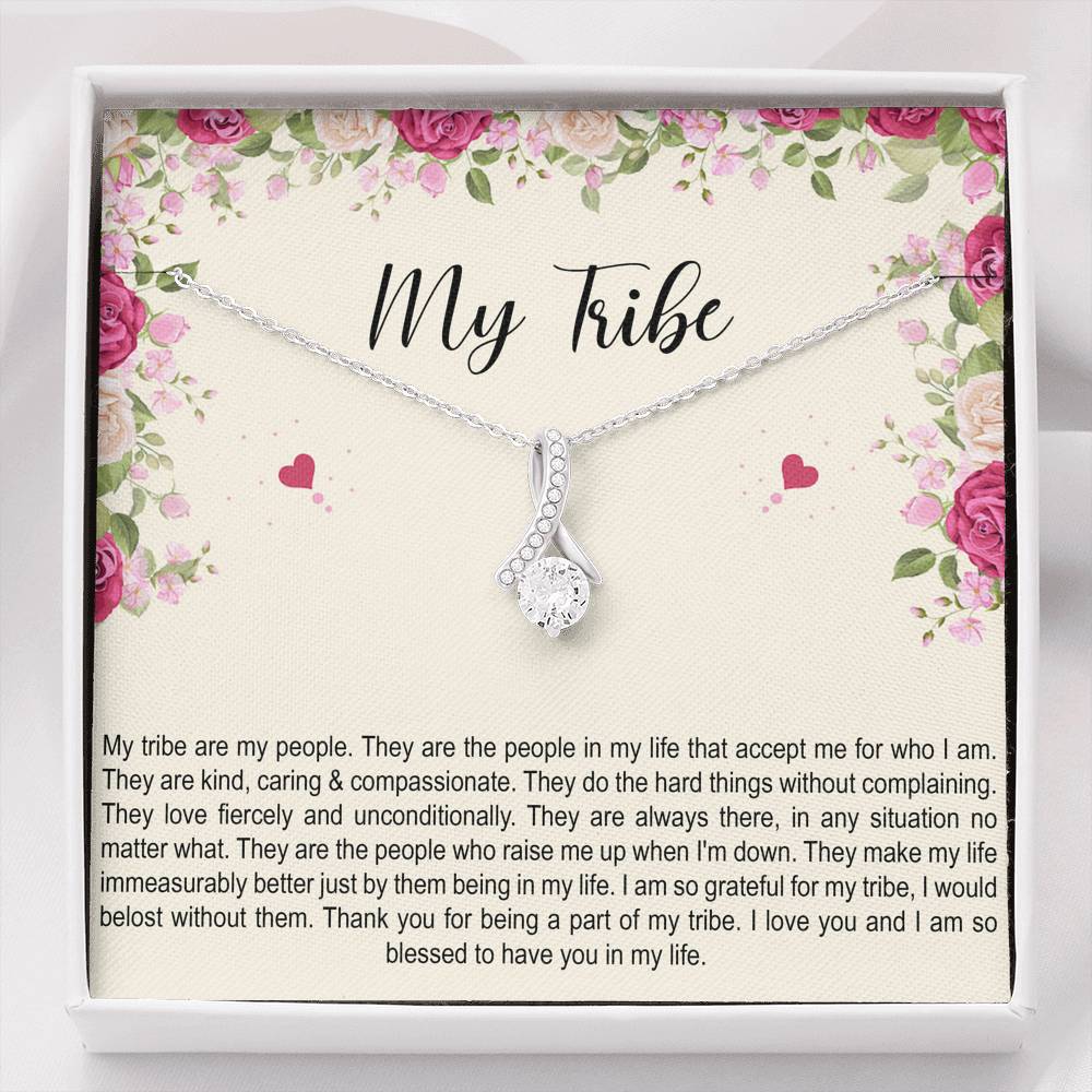To My Best Friend Gifts, My Tribe , Alluring Beauty Necklace For Women, Birthday Present Idea From Bestie