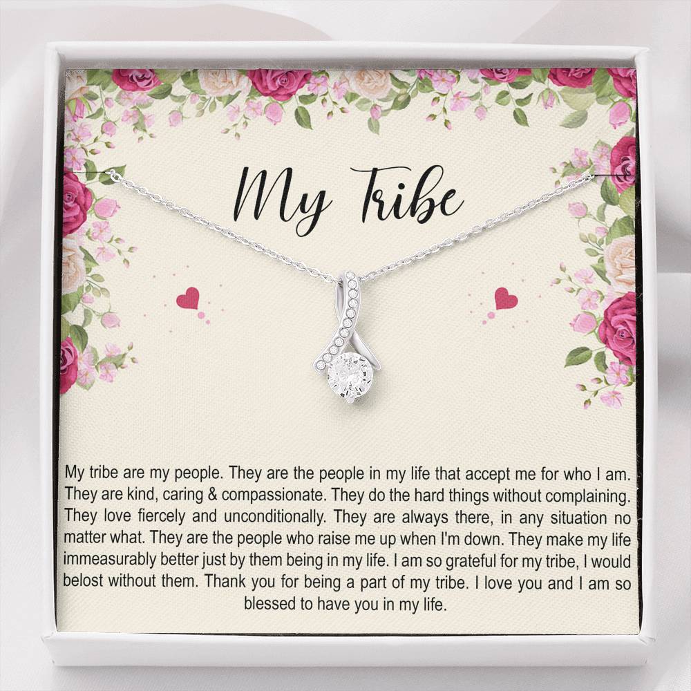 To My Best Friend Gifts, My Tribe , Alluring Beauty Necklace For Women, Birthday Present Idea From Bestie