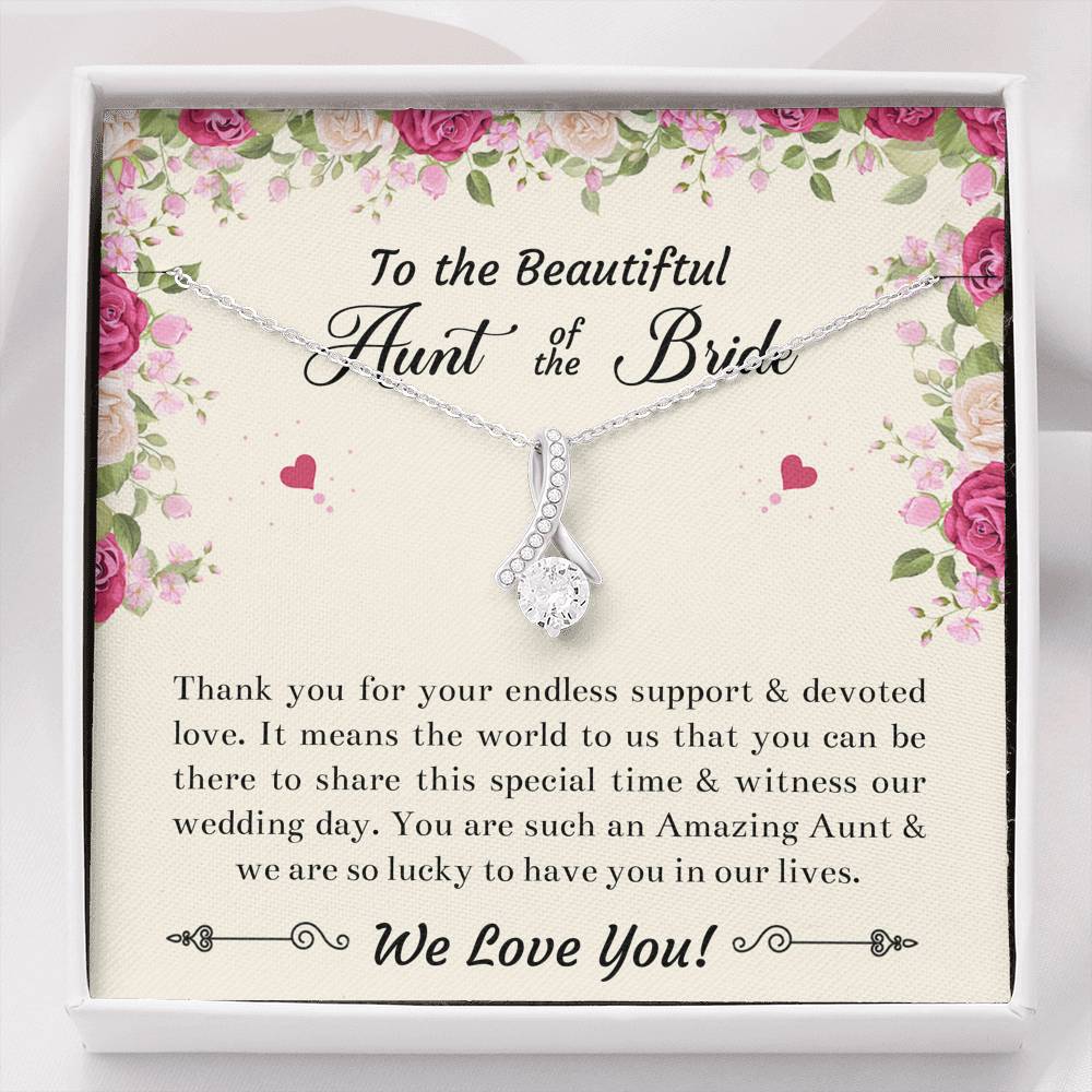 Aunt of the Bride Gifts, Thank You For Your Support, Alluring Beauty Necklace For Women, Wedding Day Thank You Ideas From Bride