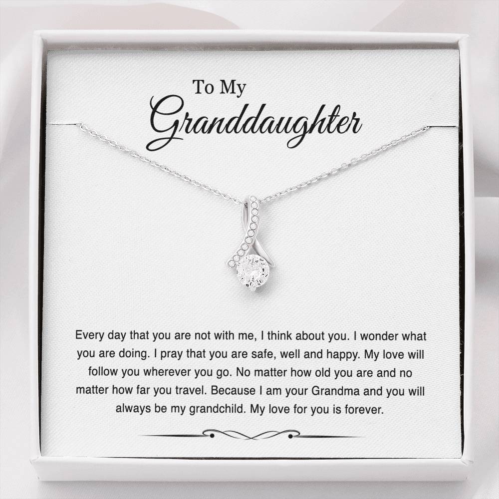 To My Granddaughter Gifts, Every Day That You Are Not With Me, Alluring Beauty Necklace For Women, Birthday Present Idea From Grandma Granpa