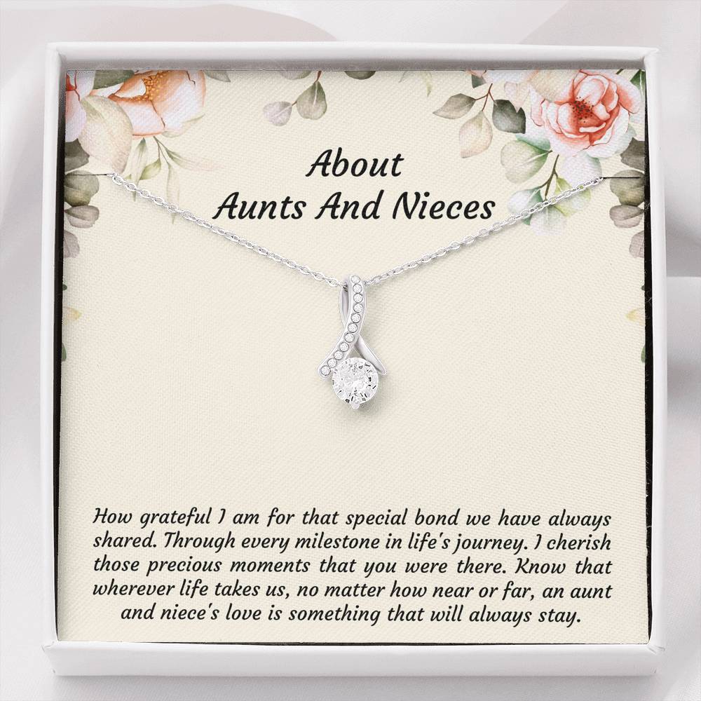 To My Niece Gifts, How Grateful I Am For That Special Bond, Alluring Beauty Necklace For Women, Niece Birthday Present From Aunt