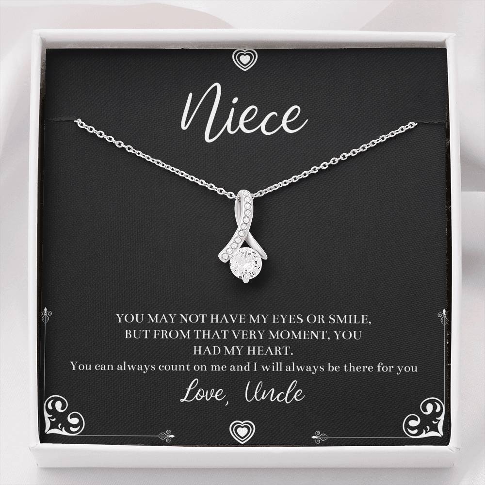 To My Niece  Gifts, You Can Always Count On Me, Alluring Beauty Necklace For Women, Birthday Present Idea From Uncle