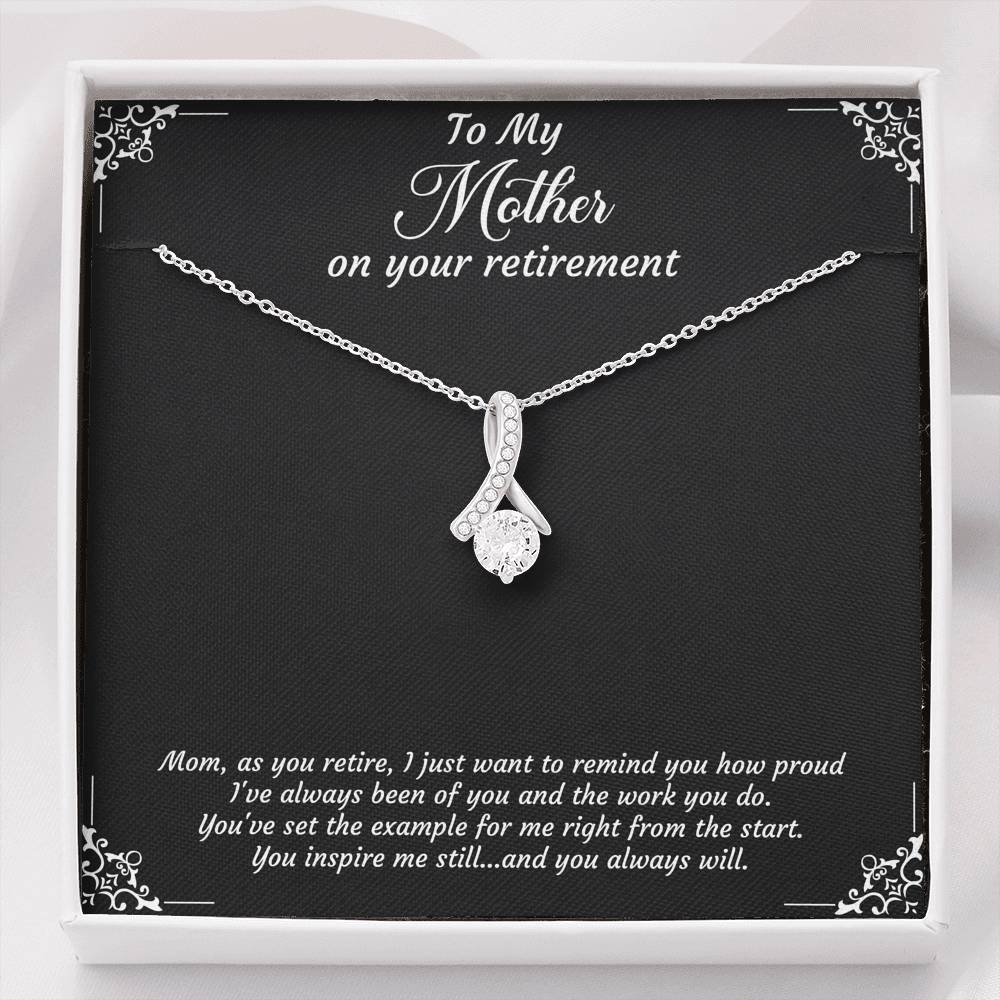 Mom Retirement Gifts, As You Retire, Happy Retirement Alluring Beauty Necklace For Women, Retirement Party Favor From Daughter Son
