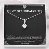 Load image into Gallery viewer, To My Granddaughter Gifts, I Think About You, Alluring Beauty Necklace For Women, Birthday Present Idea From Grandpa
