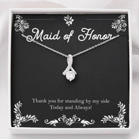 Load image into Gallery viewer, To My Maid Of Honor Gifts, Thank You For Standing By My Side, Alluring Beauty Necklace For Women, Wedding Day Thank You Ideas From Bride
