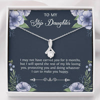 Load image into Gallery viewer, To My Stepdaughter Gifts, I May Not Have Carried You For 9 Months, Alluring Beauty Necklace For Women, Birthday Present Idea From Stepmom
