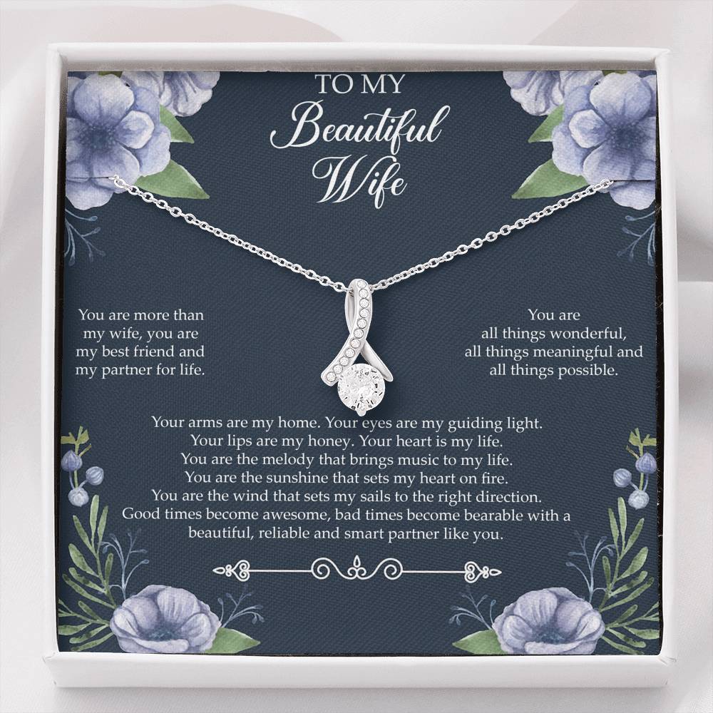 To My Wife, You Are More Than My Wife, Alluring Beauty Necklace For Women, Anniversary Birthday Gifts From Husband