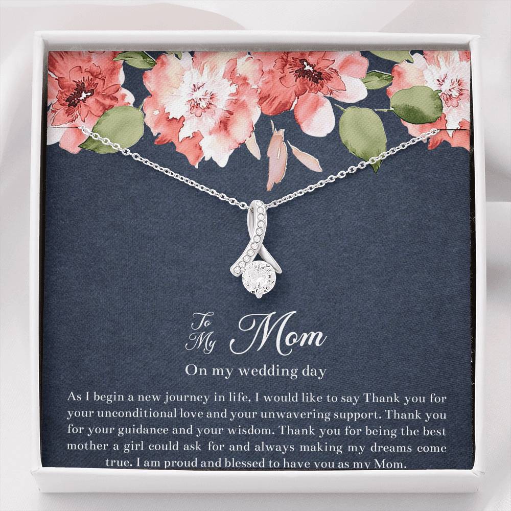 Mom of the Bride Gifts, I Am Proud To Have You, Alluring Beauty Necklace For Women, Wedding Day Thank You Ideas From Bride