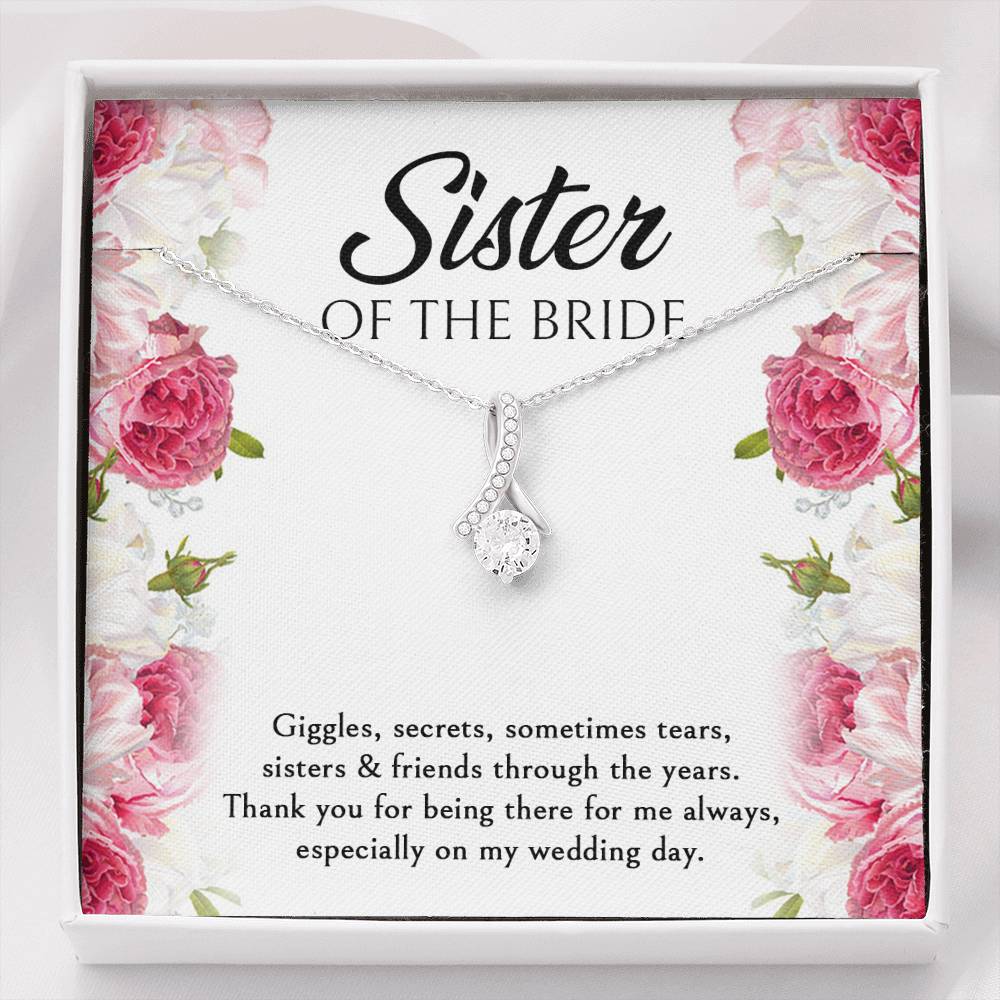 Sister of the Bride Gifts, Thanks For Being There, Alluring Beauty Necklace For Women, Wedding Day Thank You Ideas From Bride