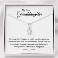 Load image into Gallery viewer, To My Granddaughter Gifts, Someday When The Pages Of My Life End, Alluring Beauty Necklace For Women, Birthday Present Idea From Grandma Grandpa
