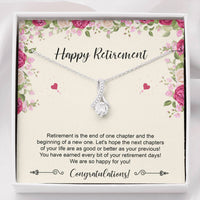 Load image into Gallery viewer, Retirement Gifts, Happy For You, Happy Retirement Alluring Beauty Necklace For Women, Retirement Party Favor From Friends Coworkers
