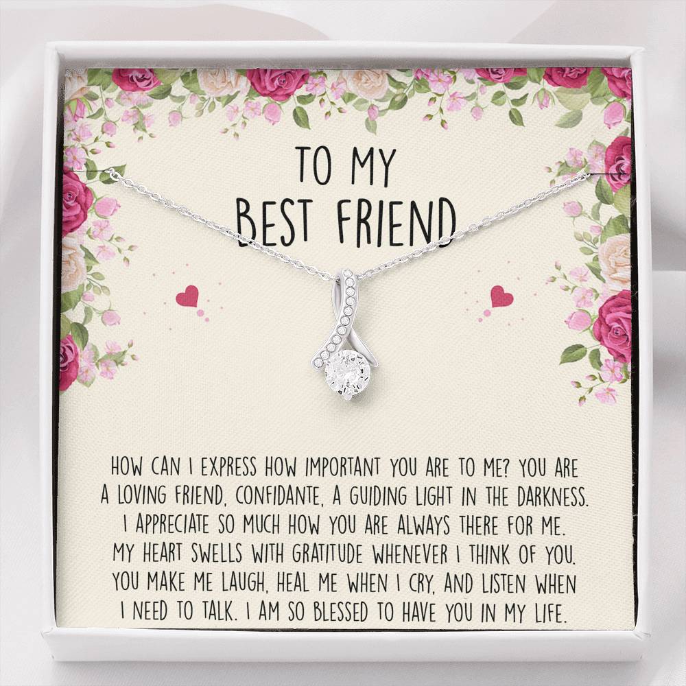 To My Best Friend Gifts, I Am So Blessed, Alluring Beauty Necklace For Women, Birthday Present Idea From Bestie
